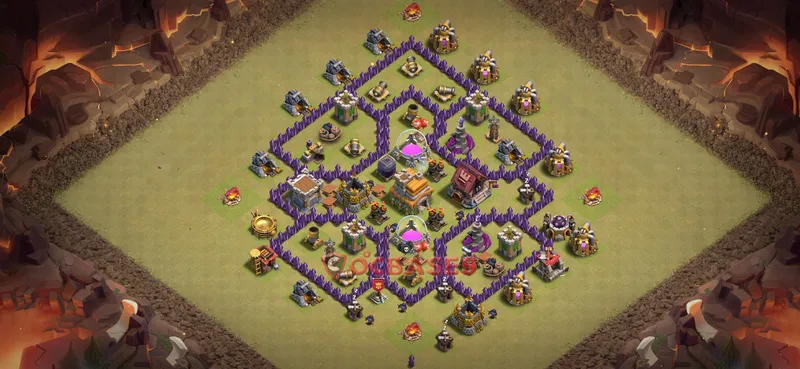 Town Hall 7 Base -war – Layout id: oeilk base layout