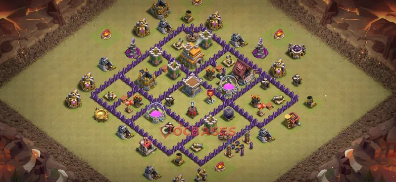 Town Hall 7 Base -war – Layout id: 6qo6s base layout