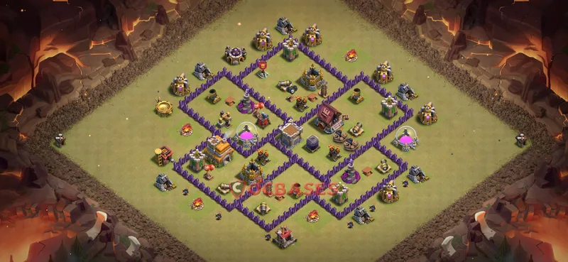 Town Hall 7 Base -war – Layout id: tznh0 base layout