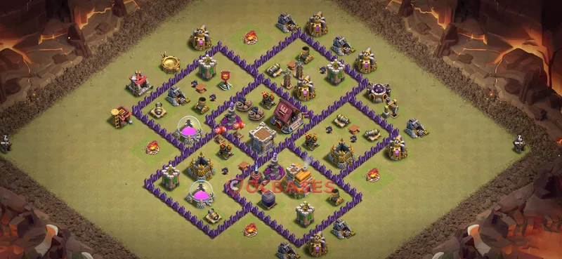 Town Hall 7 Base -war – Layout id: xfvo5 base layout