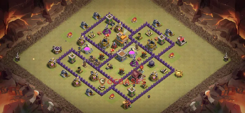 Town Hall 7 Base -war – Layout id: xwwwg base layout