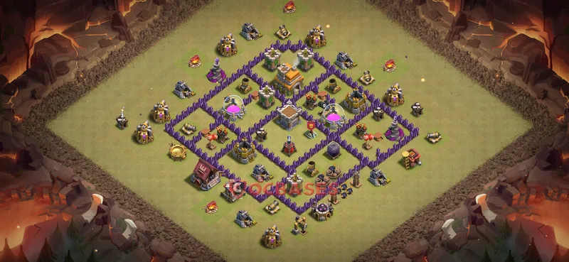 Town Hall 7 Base -war – Layout id: rfxp1 base layout