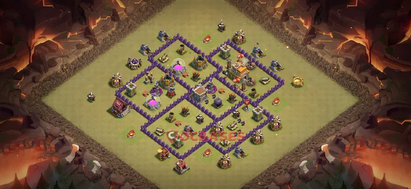 Town Hall 7 Base -war – Layout id: z2azu base layout
