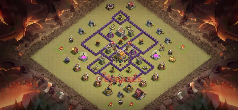 Town Hall 7 Base -war – Layout id: 33y0i base layout