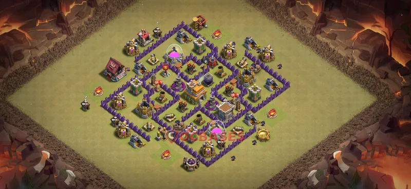 Town Hall 7 Base -war – Layout id: e0179 base layout