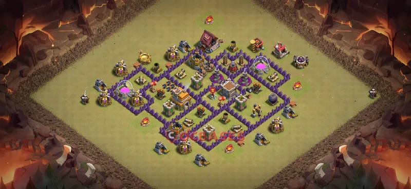 Town Hall 7 Base -war – Layout id: 9y698 base layout
