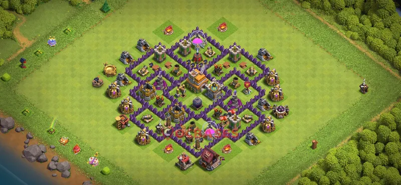 Town Hall 7 Base -farming – Layout id: ij0fl base layout
