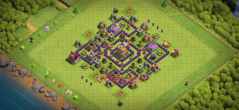 Town Hall 7 Base -farming – Layout id: czcih base layout