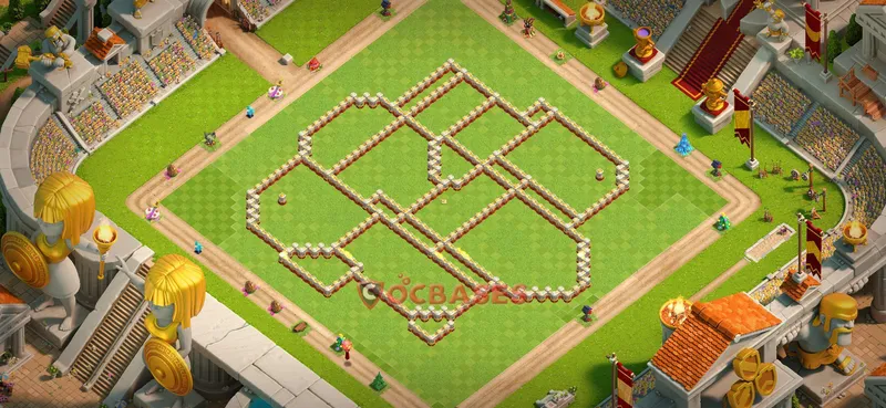 Town Hall 16 Base -hybrid – Layout id: vrck4 base layout, image 2