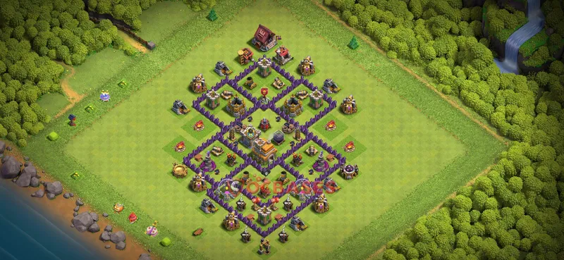 Town Hall 7 Base -farming – Layout id: gr7ix base layout
