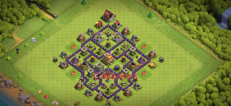 Town Hall 7 Base -farming – Layout id: zw29m base layout