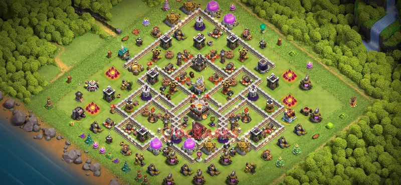 Town Hall 11 Base -trophy – Layout id: okgyv base layout