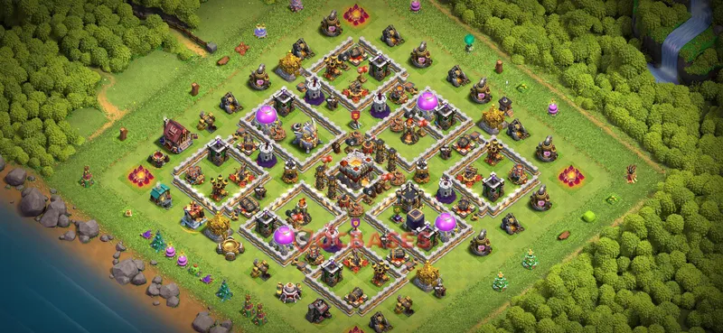 Town Hall 11 Base -trophy – Layout id: nti8h base layout