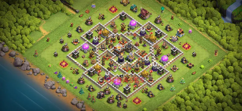 Town Hall 11 Base -trophy – Layout id: xc5y5 base layout