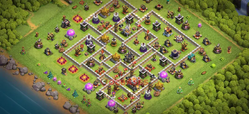 Town Hall 11 Base -trophy – Layout id: 3k47x base layout