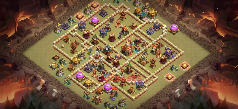 Town Hall 16 Base -war – Layout id: rikvm base layout, image 2