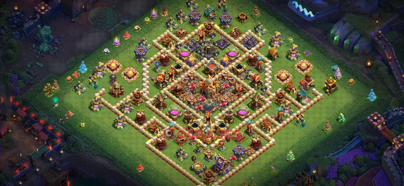Town Hall 16 Base -farming – Layout id: tke3u base layout