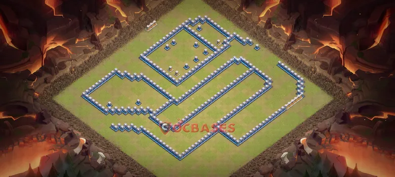 Town Hall 12 Base -war – Layout id: hdr3n base layout, image 2
