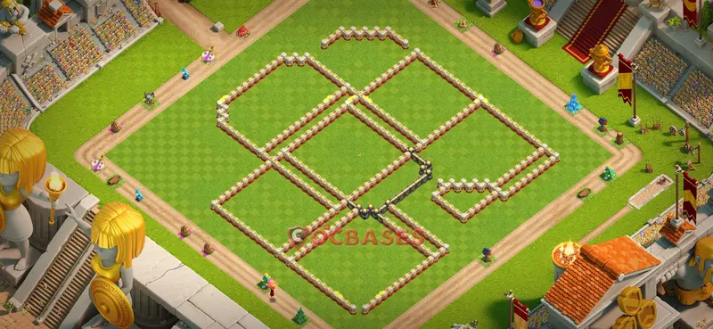 Town Hall 17 Base -hybrid – Layout id: rtij6 base layout, image 1