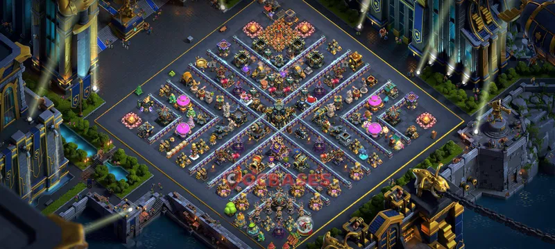 Town Hall 17 Base -war – Layout id: e7ptt base layout