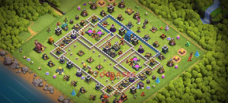 Town Hall 12 Base -war – Layout id: crn9e base layout, image 1
