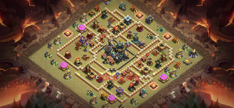 Town Hall 17 Base -war – Layout id: mccd8 base layout, image 1