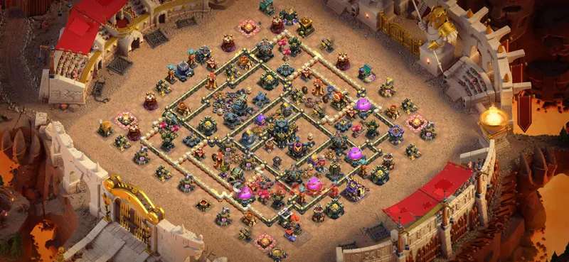Town Hall 17 Base -war – Layout id: vk5f6 base layout