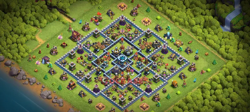 Town Hall 13 Base – Layout id: rtfug base layout