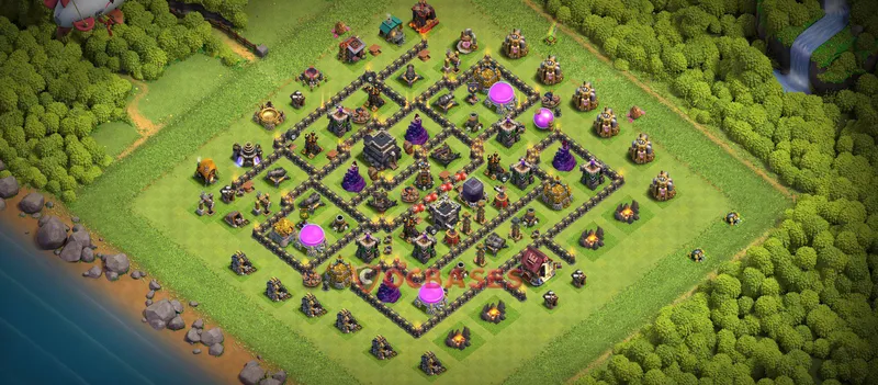 Town Hall 9 Base -cwl – Layout id: vjwum base layout