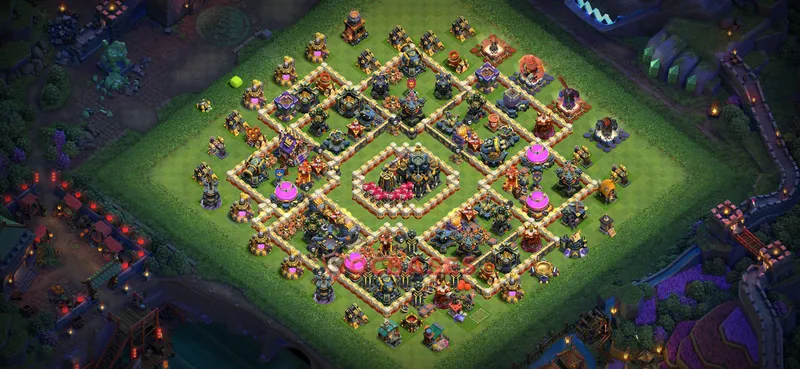 Town Hall 17 Base -farming – Layout id: vk0rt base layout