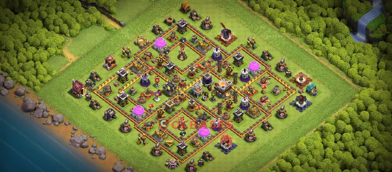Town Hall 11 Base -hybrid – Layout id: 1tnpo base layout