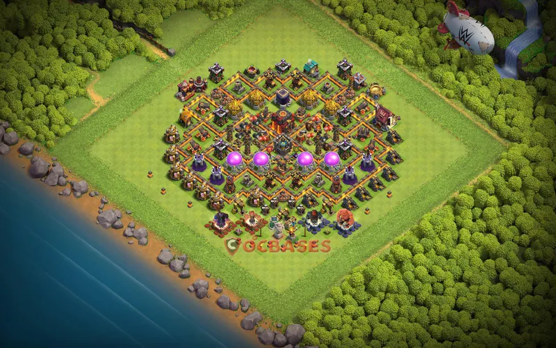 Town Hall 10 Base -progress base – Layout id: 3yv0r base layout