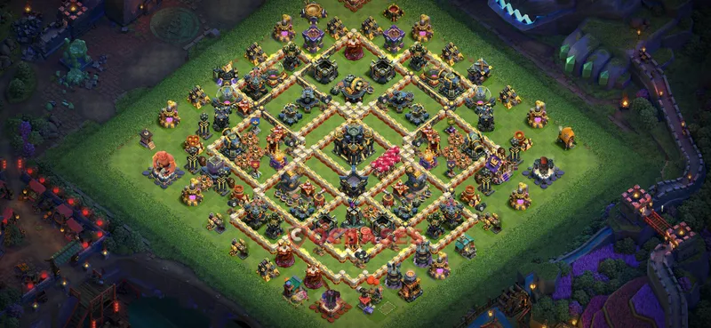 Town Hall 17 Base -farming – Layout id: kruk5 base layout