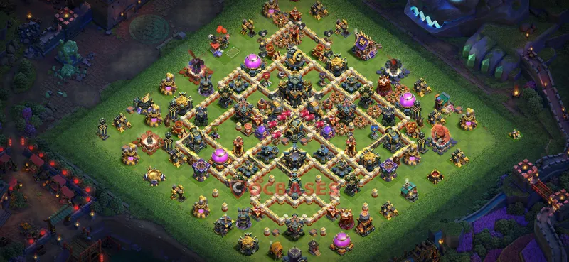 Town Hall 17 Base -trophy – Layout id: im7f3 base layout