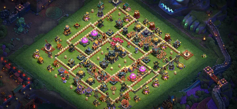 Town Hall 17 Base -trophy – Layout id: 9a024 base layout