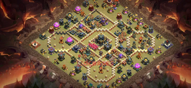 Town Hall 17 Base -war – Layout id: l1czq base layout