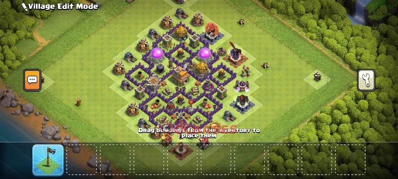 Town Hall 7 Base -trophy – Layout id: rkwf9 base layout