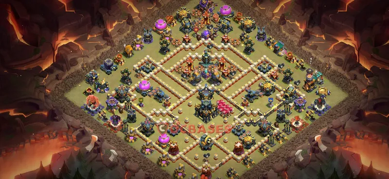 Town Hall 17 Base -war – Layout id: r51in base layout