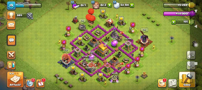 Town Hall 6 Base -war – Layout id: fnqh8 base layout