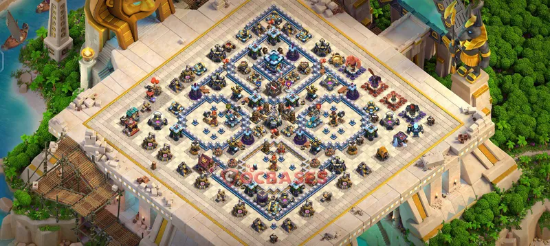 Town Hall 13 Base -trophy – Layout id: qyobh base layout, image 1