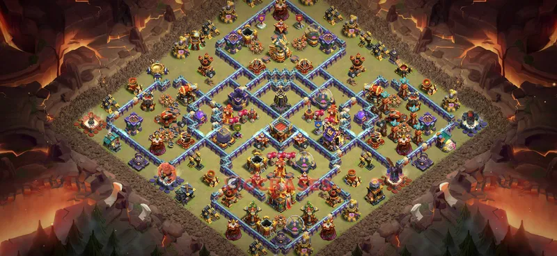 Town Hall 16 Base -war – Layout id: y5cx7 base layout