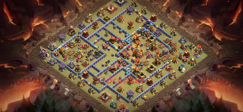 Town Hall 16 Base -war – Layout id: zi7mi base layout