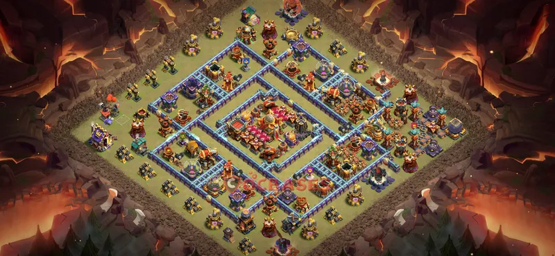 Town Hall 16 Base -war – Layout id: vyiv9 base layout