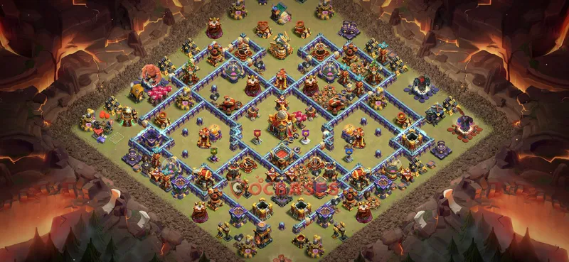 Town Hall 16 Base -war – Layout id: d5rx4 base layout
