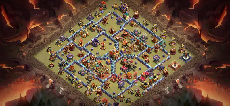 Town Hall 16 Base -war – Layout id: 4vwen base layout