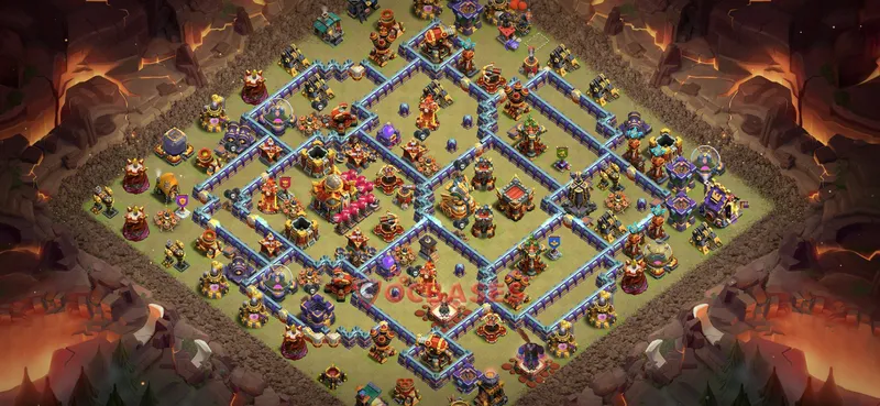 Town Hall 16 Base -war – Layout id: 8krly base layout