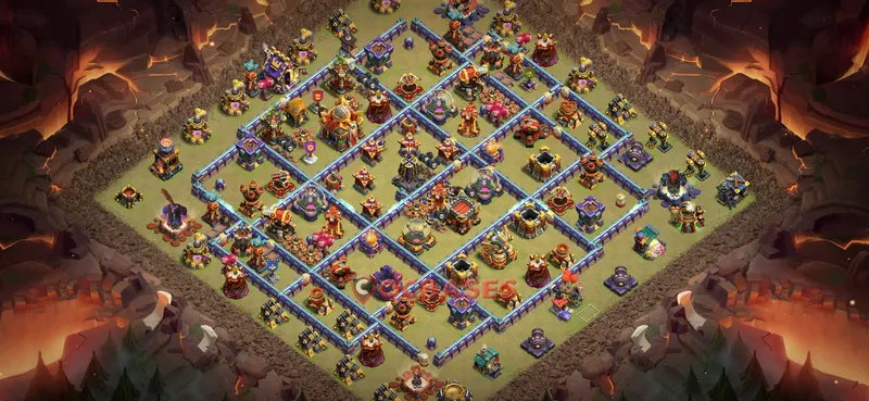 Town Hall 16 Base -war – Layout id: amwjq base layout