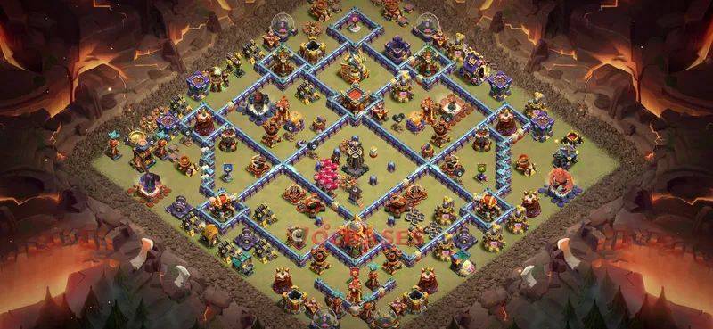 Town Hall 16 Base -war – Layout id: rjwih base layout