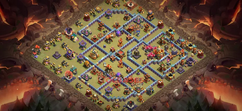 Town Hall 16 Base -war – Layout id: 274o6 base layout
