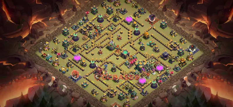 Town Hall 14 Base -war – Layout id: 113p4 base layout